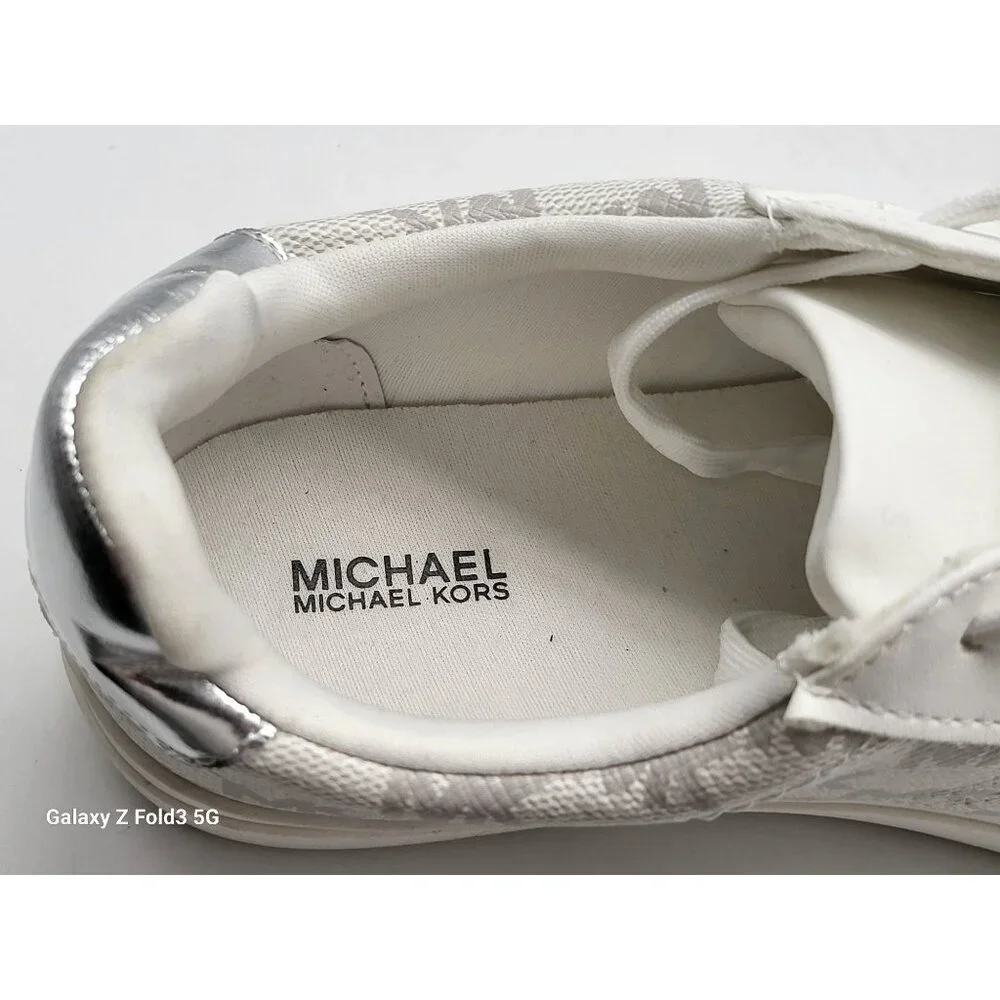 Michael‎ Kors Poppy Embellished Logo Stripe  Womens Sneakers Shoes Size 5 - Picture 9 of 9